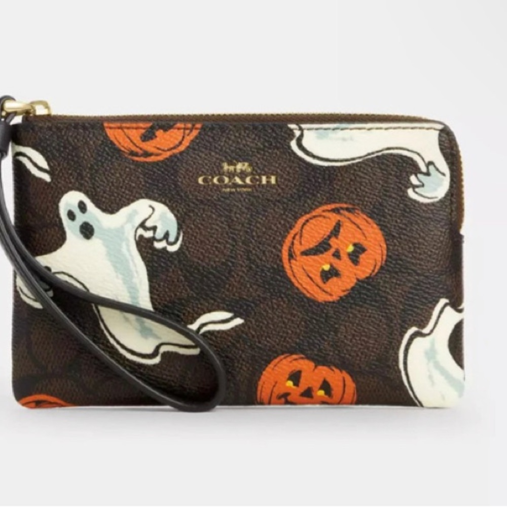 Coach Limited Edition Ghost and Pumpkin Wristlet - Picture 2 of 7